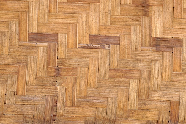 Detalle de tejido de bambú artesanal textura de ratán de fondo