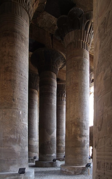 Foto detalle del templo de chnum