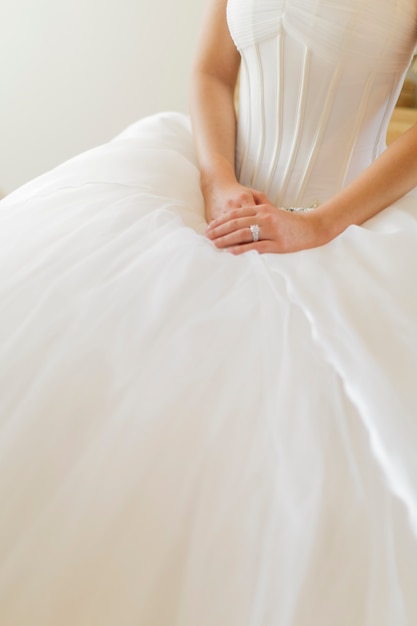 detalle de un vestido de novia