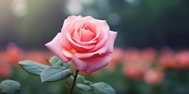 Detalle vívido de una hermosa rosa en una foto