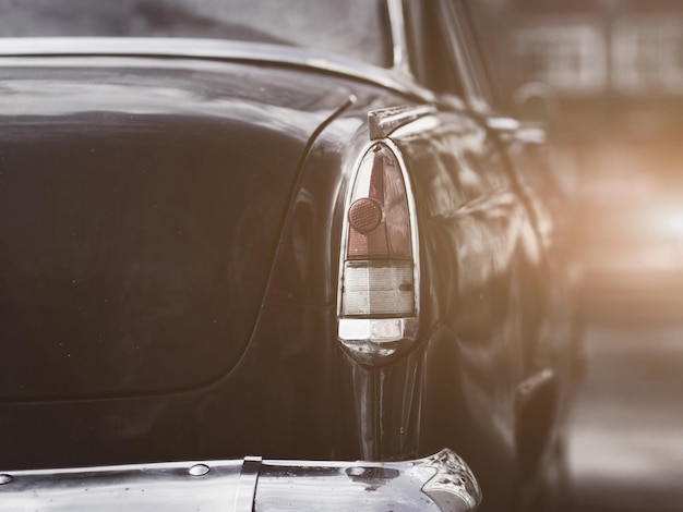 Detalles de un auto clásico