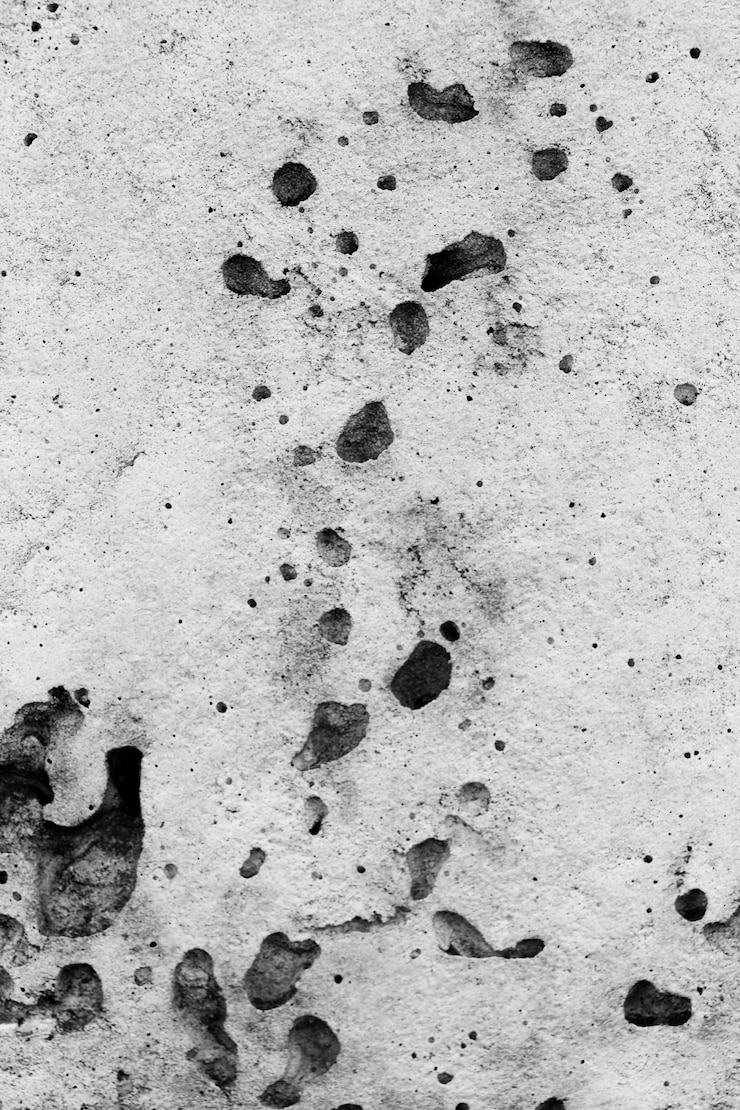 Detalles en blanco y negro del concepto de textura de la luna