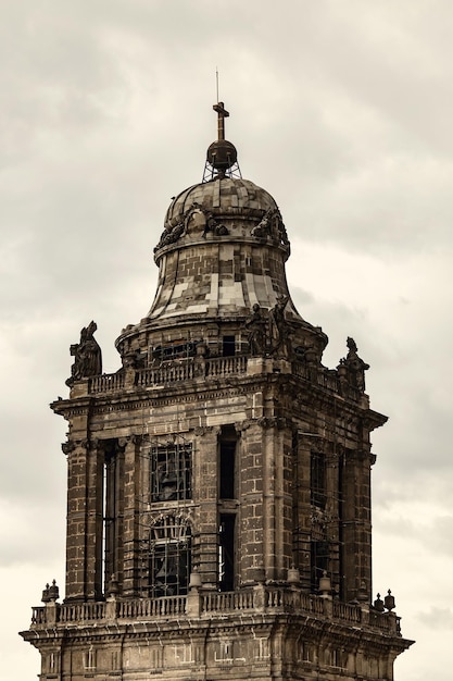 Detalles exteriores de la Catedral Metropolitana de la Ciudad de México, México