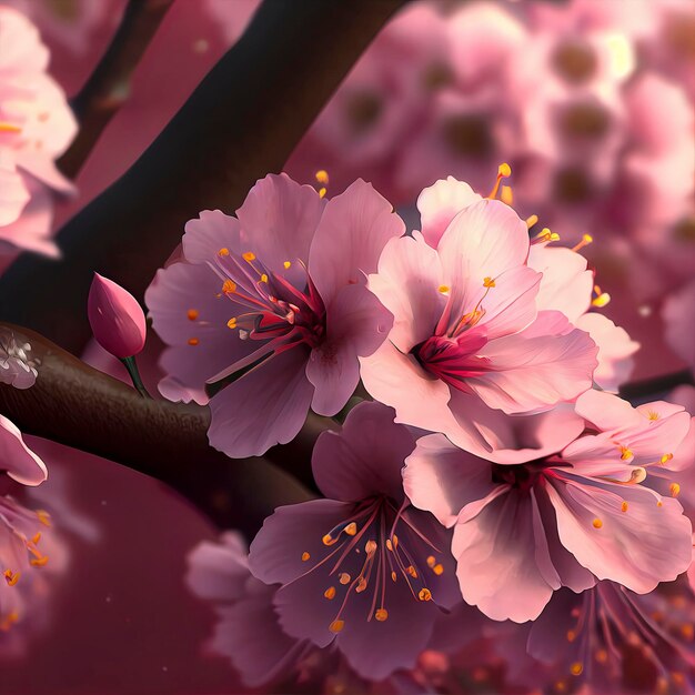 Detalles de las flores de sakura