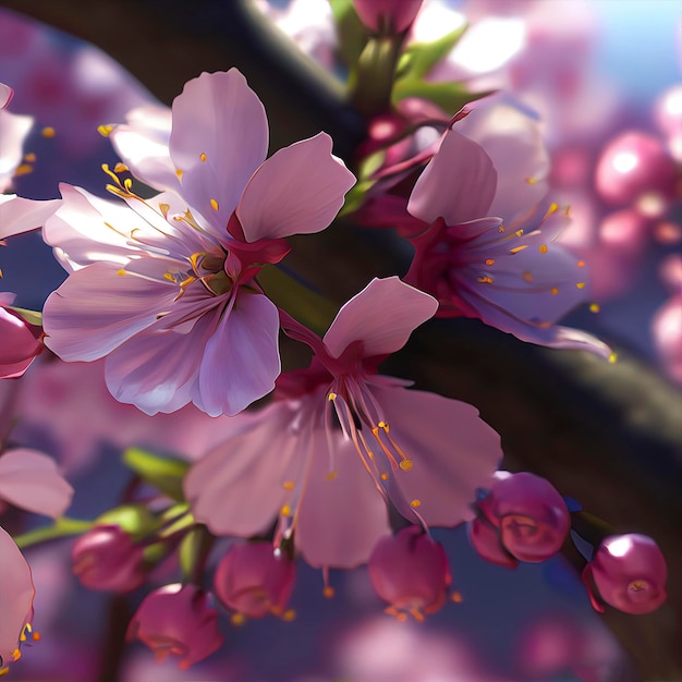 Detalles de las flores de sakura