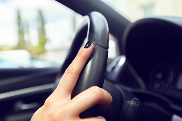 Detalles del interior del coche moderno