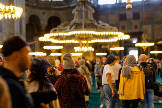 Detalles interiores de la mezquita en vista de primer plano