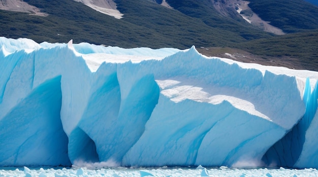 Foto detalles intrincados del frente del glaciar perito moreno