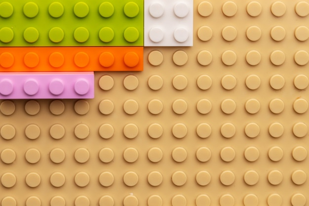 Detalles del kit de construcción de plástico para niños de cerca