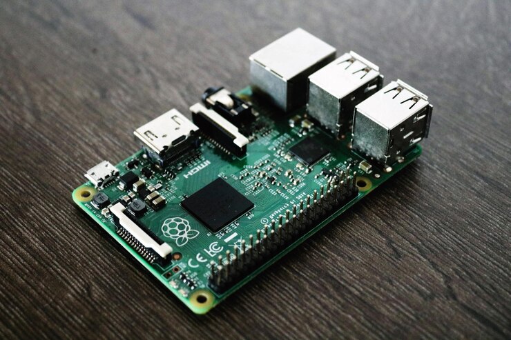 Foto detalles del microchip del procesador comptuer y la placa base de vista cercana el trasfondo de la innovación de hitech