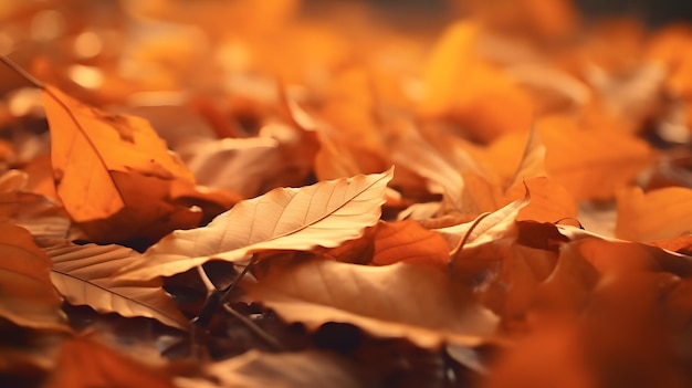 Detalles de la pequeña hoja de otoño