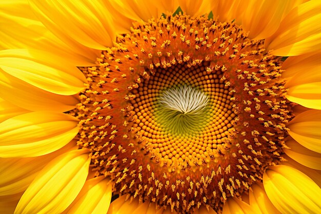 Detalles de la perfección del pétalo de girasol