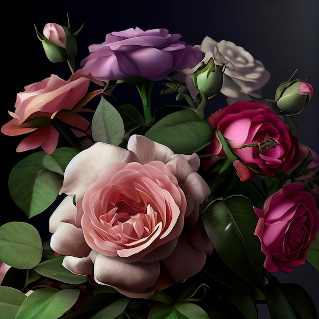 Detalles de rosas de belleza