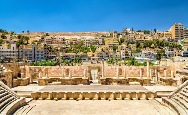 Detalles del Teatro Romano de Amman - Jordania