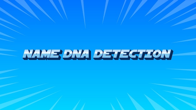 Foto detecção de dna de nome 3d texto azul