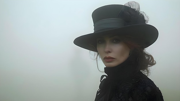 Foto una detective femenina desentraña un misterio de asesinato victoriano en un entorno cinematográfico del reino unido concepto era victoriana detective femenina misterio de asesinato reino unido ambientamiento experiencia cinematográfica