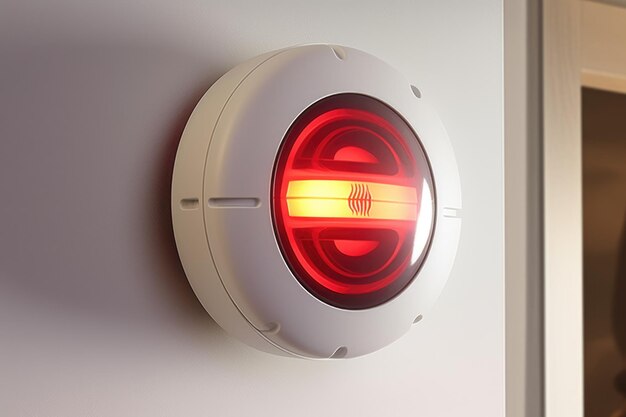 Detector de humo de pared con indicador led creado con ai generativa