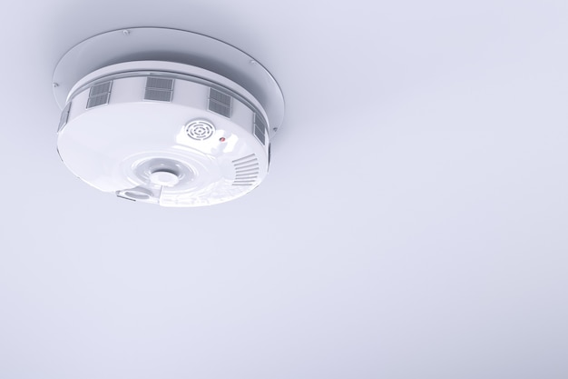 Detector de humo de renderización 3D en el techo