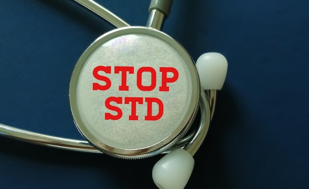 DETENER STD, concepto médico. Concepto de enfermedades de transmisión sexual.