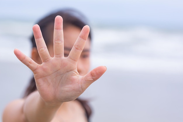 Foto detener la violencia contra las mujeres en el día internacional de la mujer