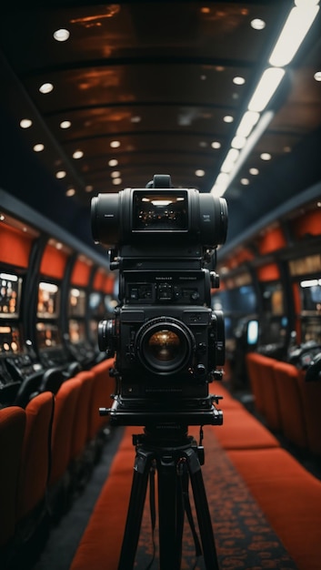 detrás del escenario de la producción de video cámaras de video profesionales