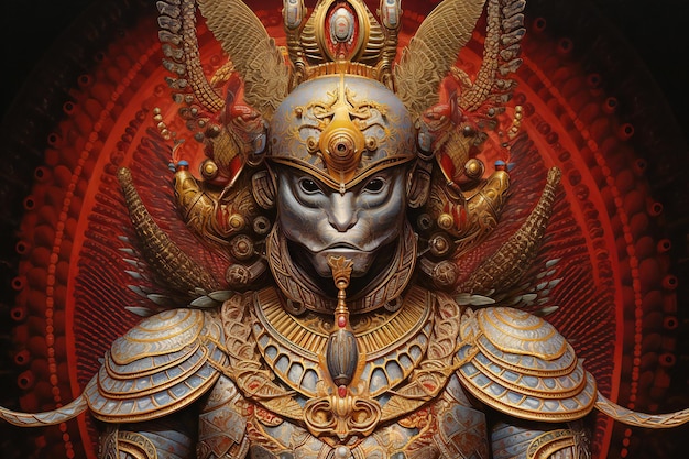Foto deus hindu de nagas na forma de um demônio