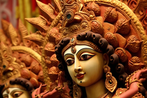 Deusa de Maa Durga Ídolo Durga Puja Festival