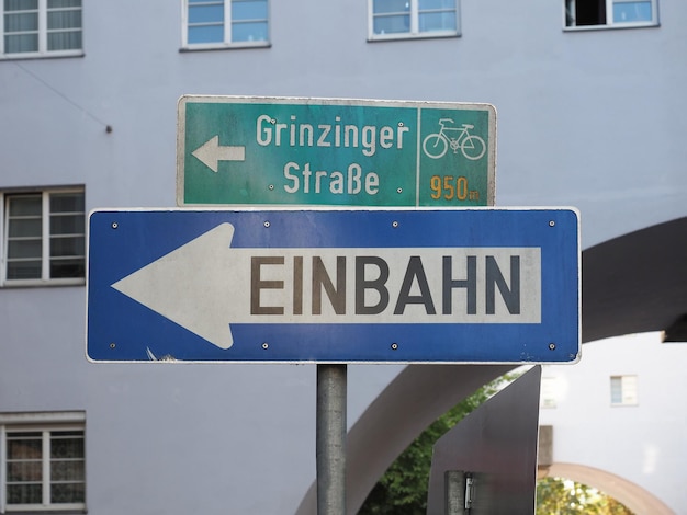 Deutsch Einbahnstraße Schild