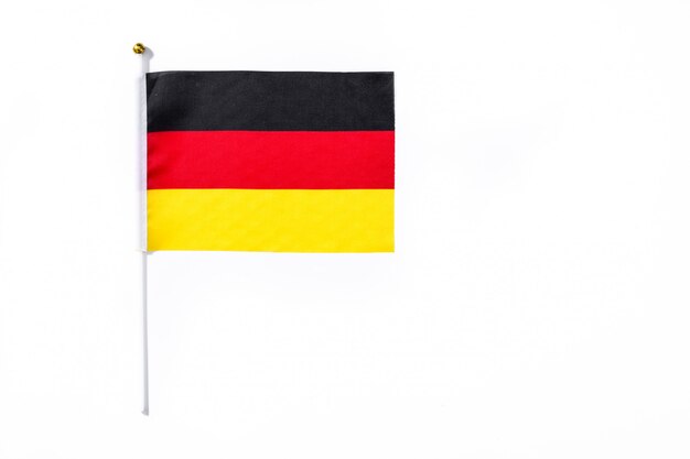 Deutsche Flagge lokalisiert auf weißem Hintergrund