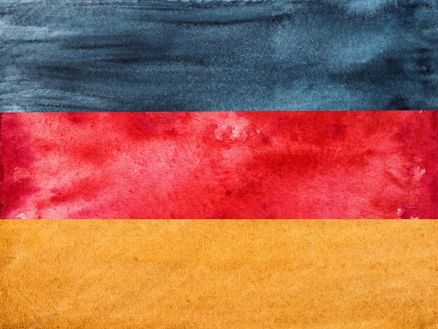 Deutsche Flagge. Schöne Grußkarte. Nahaufnahme, Ansicht von oben. Nationalfeiertag Konzept.