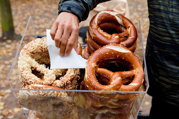 Deutsche gebackene Keksbrezel