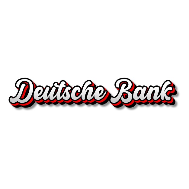 Foto deutschebank texto 3d plata rojo negro blanco fotografía de fondo jpg