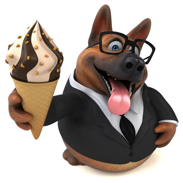 Deutscher Schäferhund - 3D Illustration