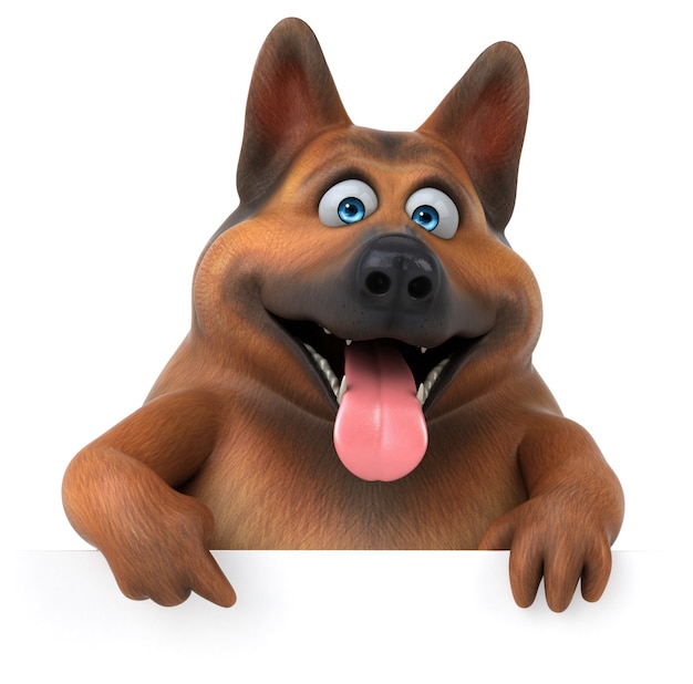 Deutscher Schäferhund - 3D-Illustration