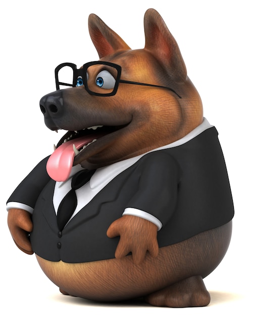 Deutscher Schäferhund - 3D-Illustration