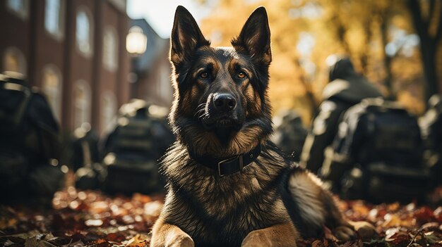 Deutscher Schäferhund in Uniform