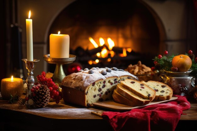 Deutscher Weihnachtskuchen stollen