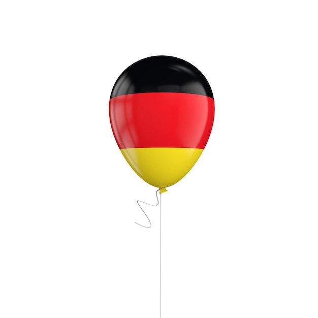 Deutschland-Flaggenballon an einer Schnur 3D-Rendering