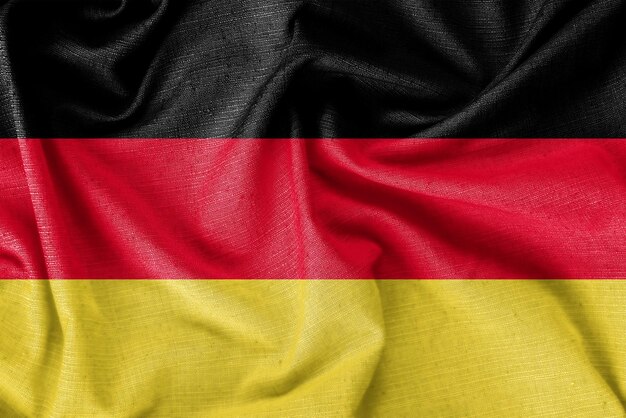 Deutschland Landesflagge Hintergrund realistischer Seidenstoff