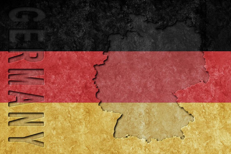 Deutschland Metallflagge Texturflagge