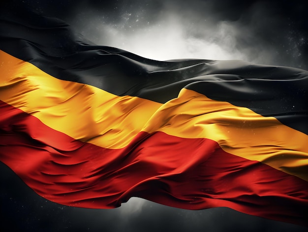 Foto deutschland nationale flagge hintergrund deutschland flagge webung aus seidenstoff deutschland hintergrund