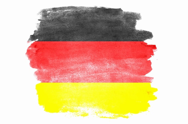 Foto deutschlandflagge mit altem texturgrunge und jahrgang