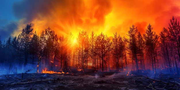 Foto el devastador incendio forestal consume hectáreas de pinos en la temporada seca