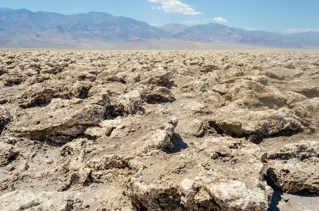 Devil's Golf Course vista desierta en Death Valley USA