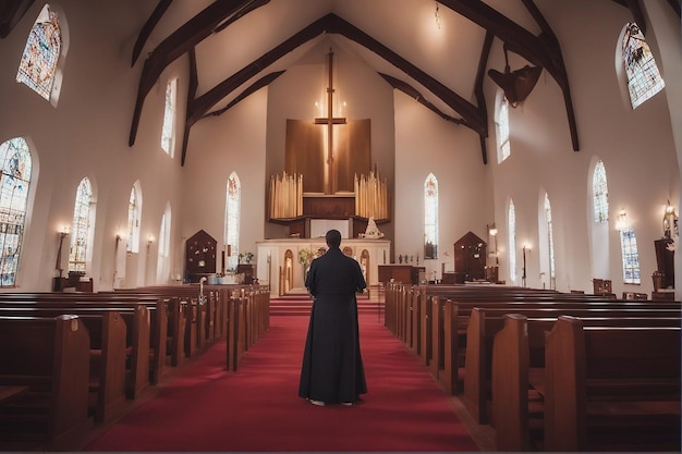 Devoção Capturada 16K Beleza da Igreja