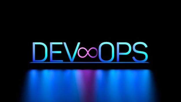 DevOpsDEVOPS-Bannerkonzept 3D-Rendering
