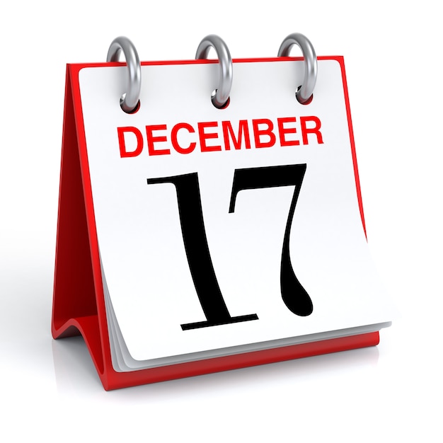 Dezember Kalender 3D-Rendering