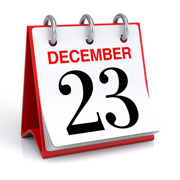 Dezember Kalender 3D-Rendering