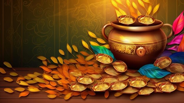 Dhan teras y Akhay tritrya Ai generativo