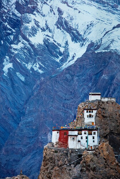 Foto dhankar gompa no himalaia, na índia